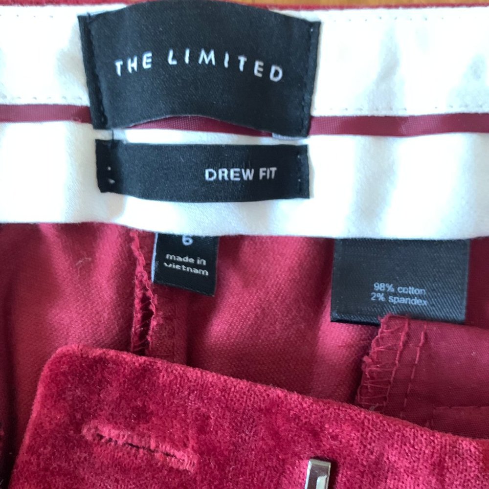 Red Velvety Flare Pants - Picture 5 of 5